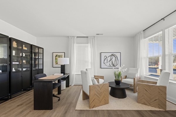 living room at Affinity at Oak Hr Apartments