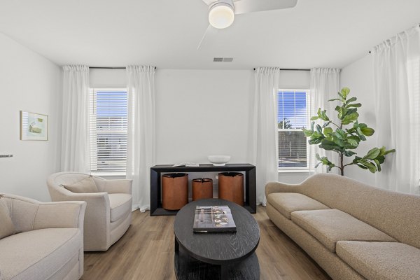 living room at Affinity at Oak Hills Apartments 