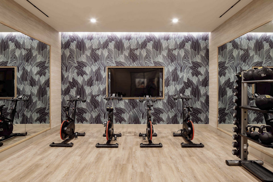 fitness center at Denizen Apartments