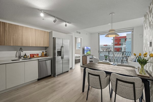 dining room and kitchen at Century Town Center Apartments