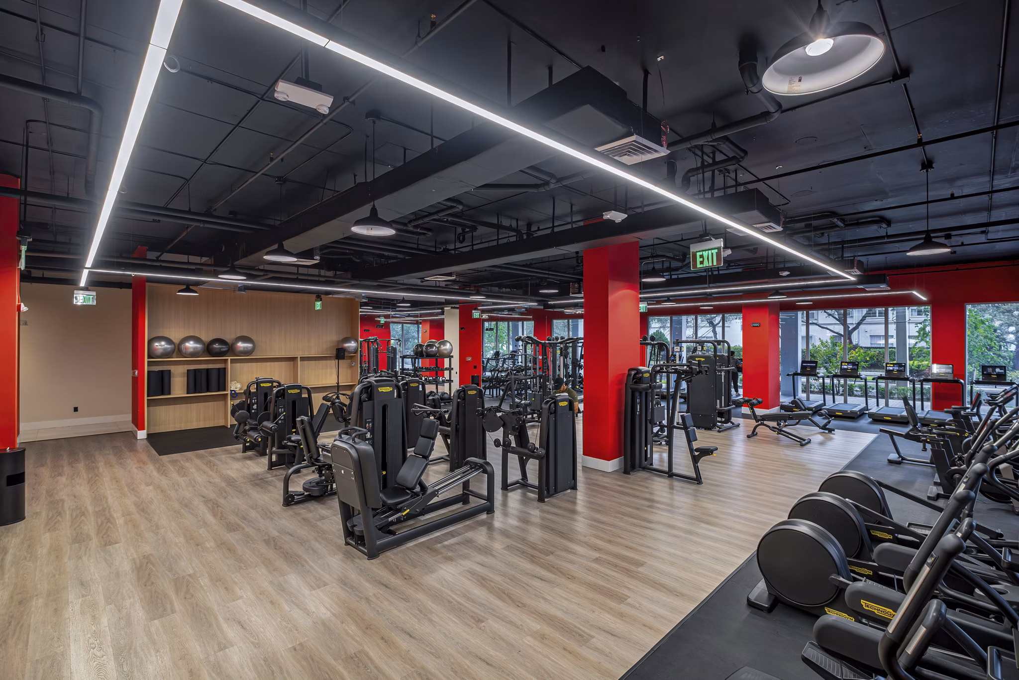 fitness center at Century Town Center Apartments