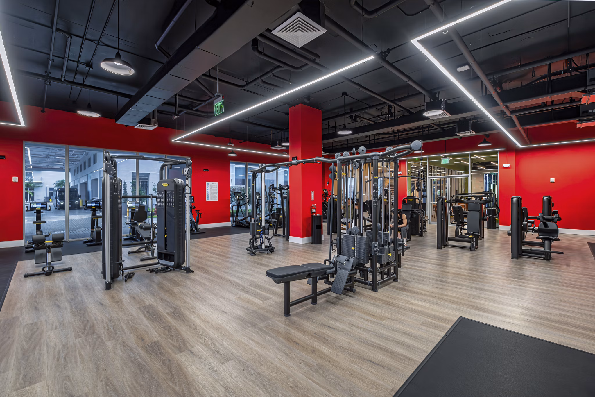 fitness center at Century Town Center Apartments