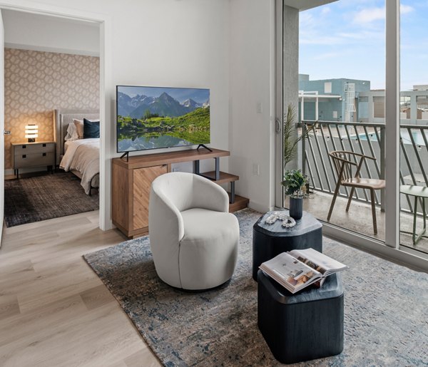 living room at Century Town Center Apartments