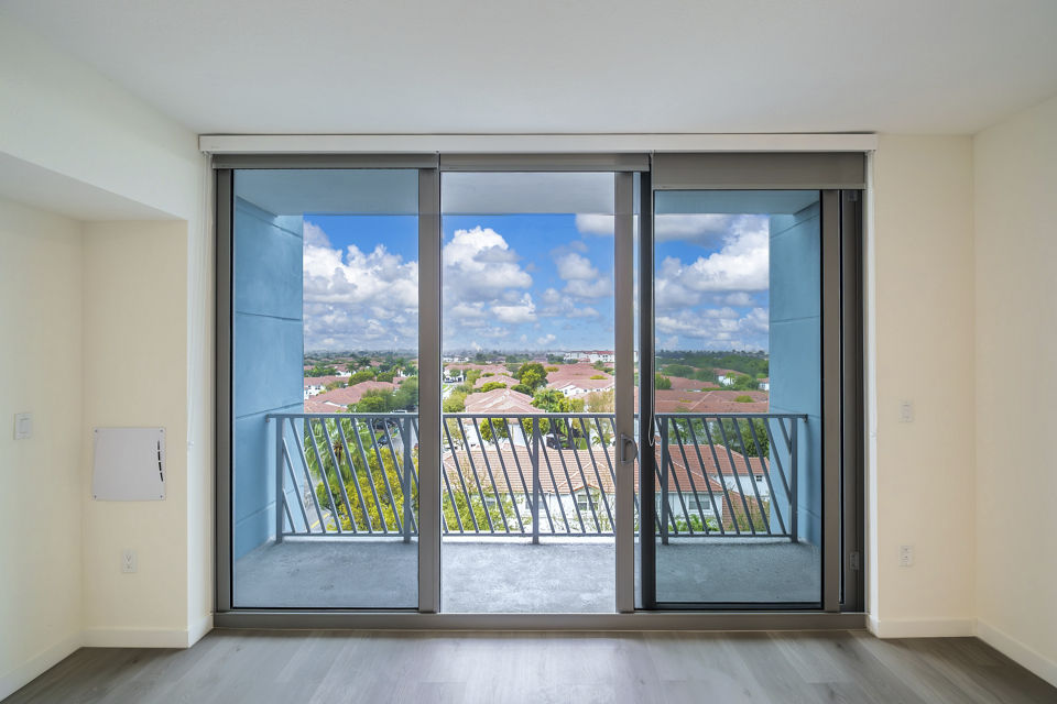living room at Century Town Center Apartments