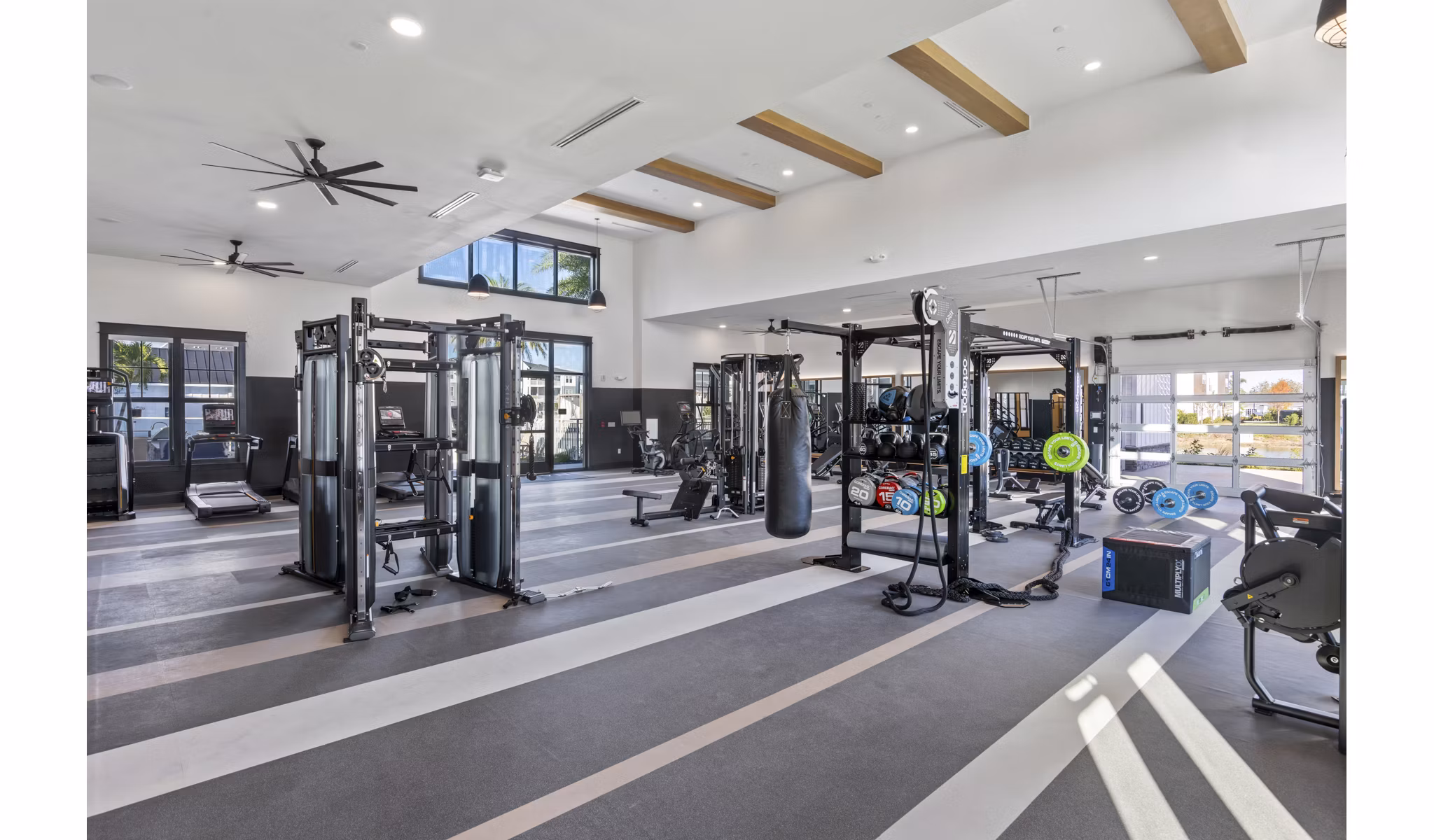 fitness center at The Hadley Apartments Apartments