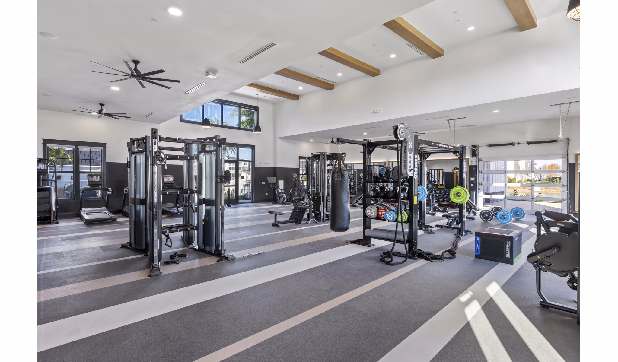 fitness center at The Hadley Apartments Apartments
