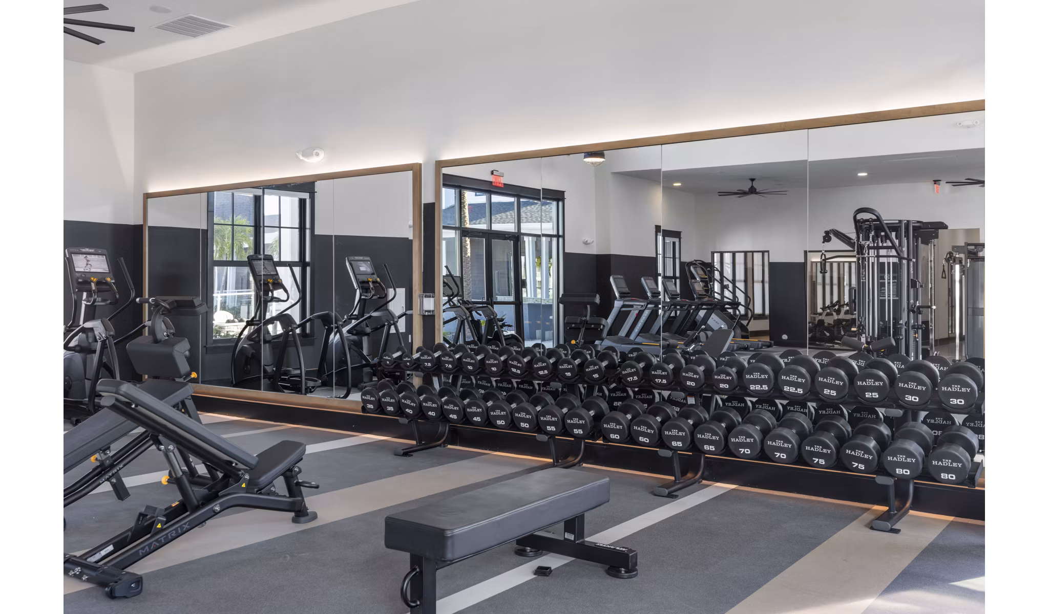 fitness center at The Hadley Apartments Apartments