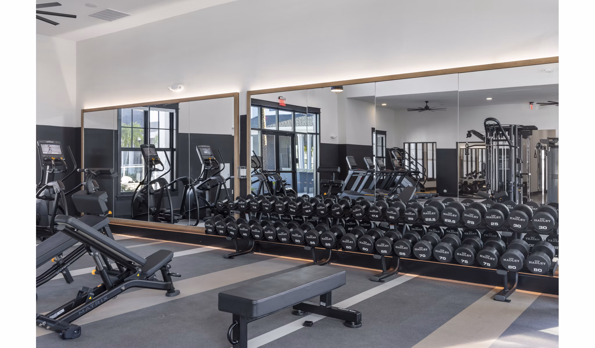 fitness center at The Hadley Apartments Apartments