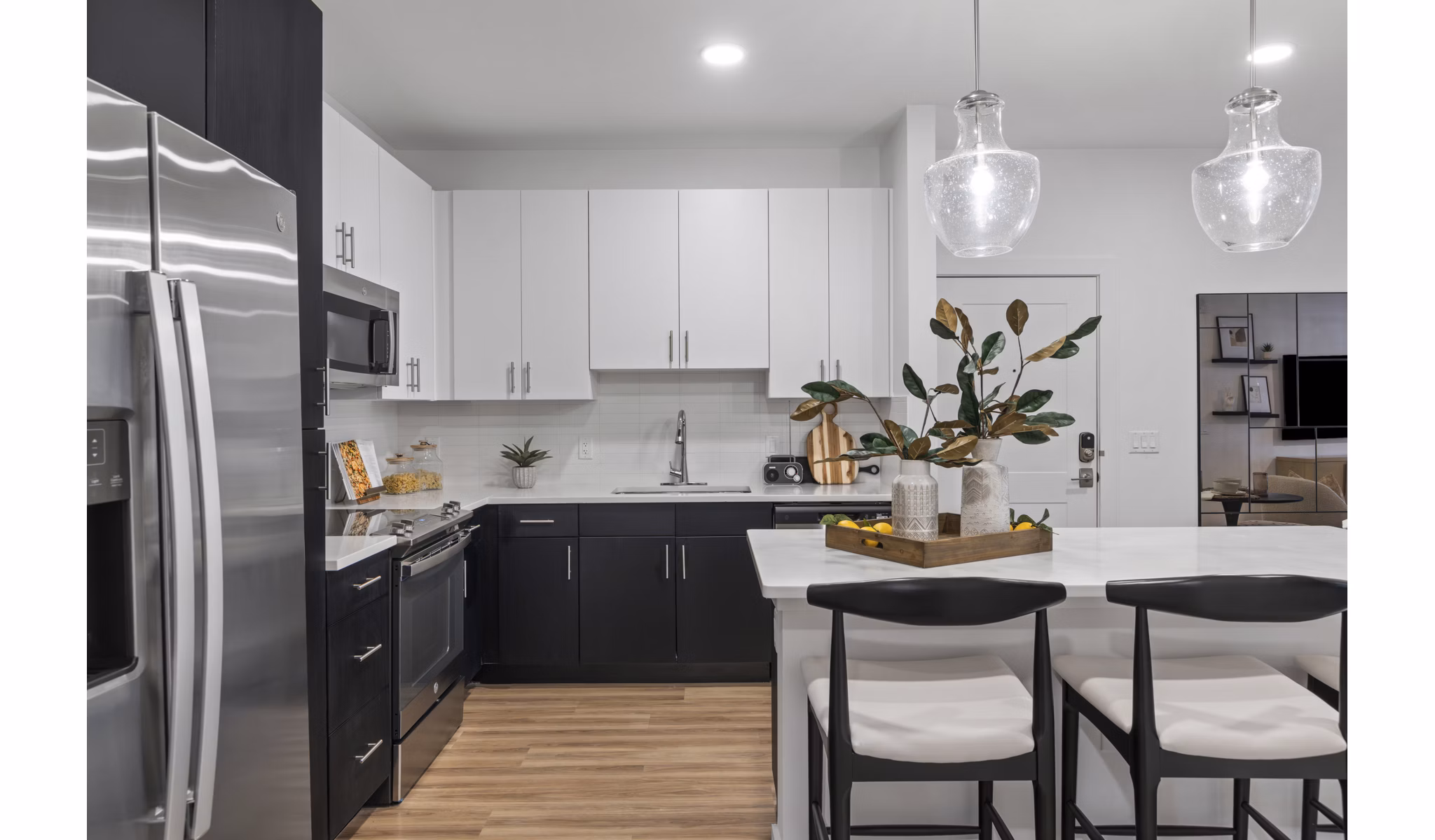 kitchen at The Hadley Apartments Apartments
