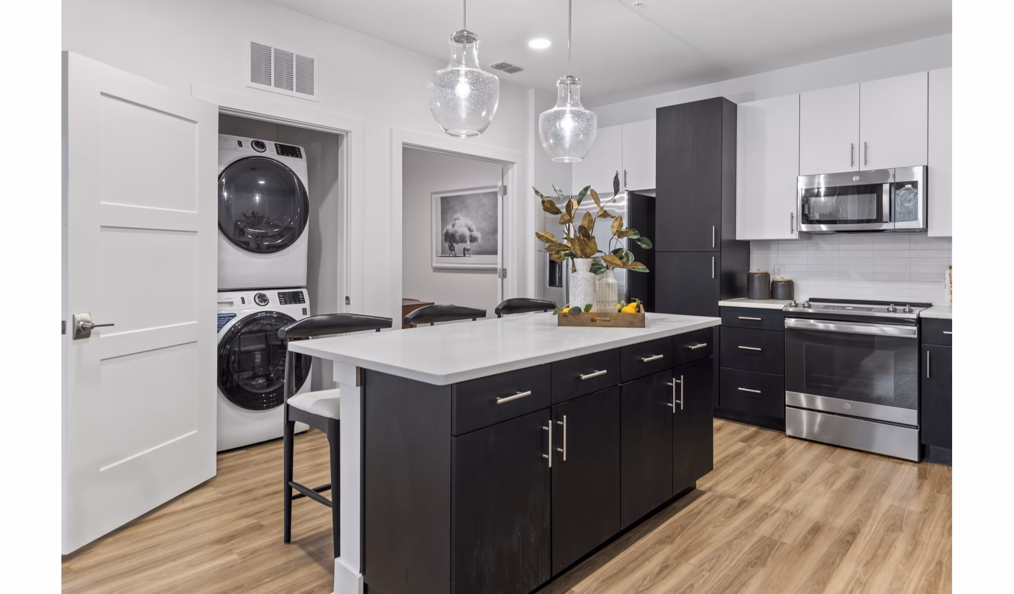 kitchen at The Hadley Apartments Apartments