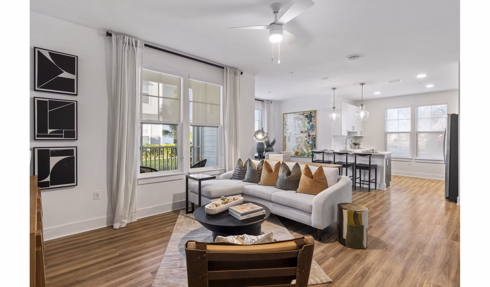 living room at The Hadley Apartments Apartments