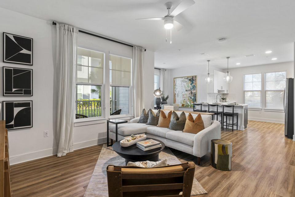 living room at The Hadley Apartments Apartments