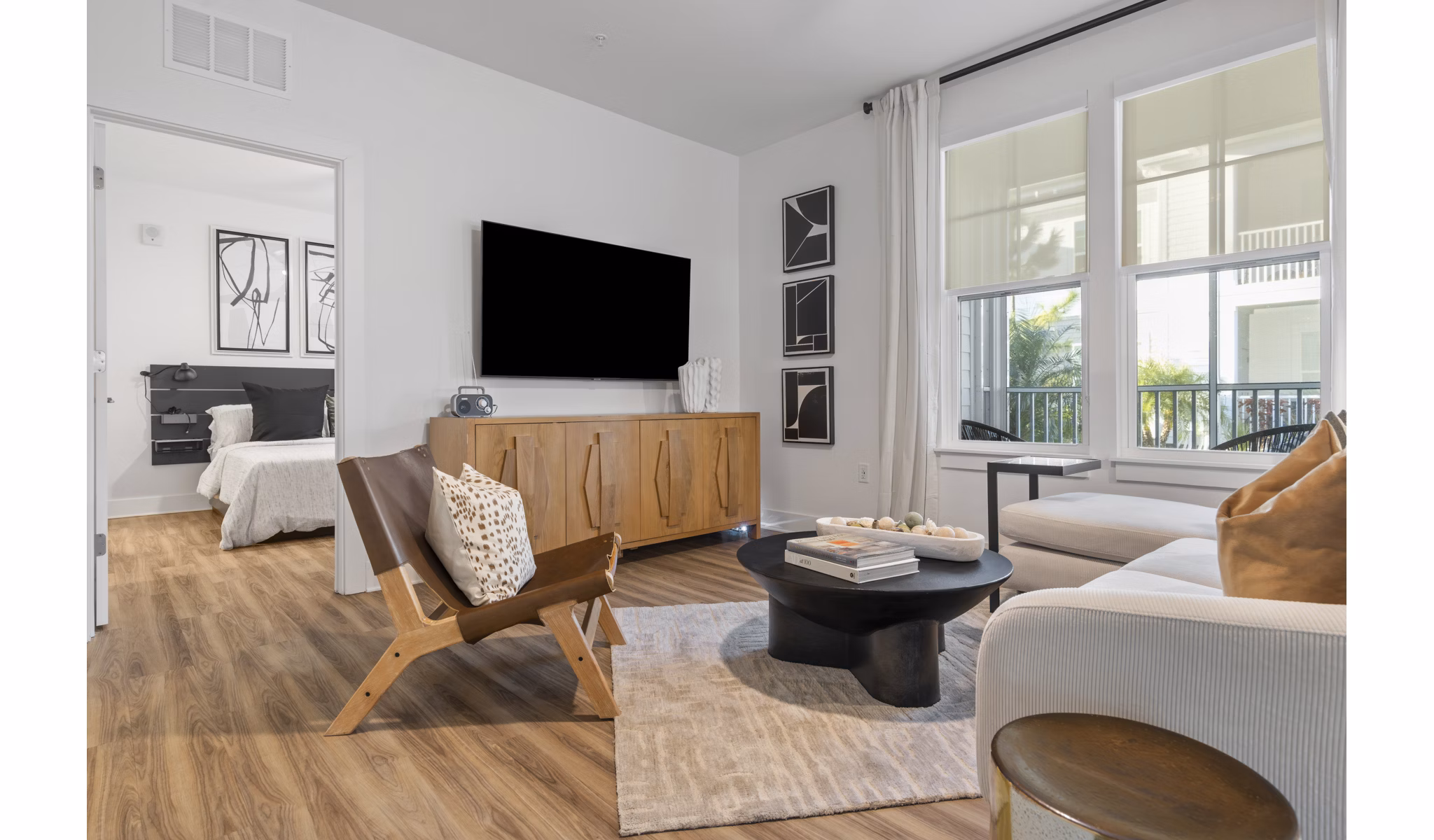 living room at The Hadley Apartments Apartments