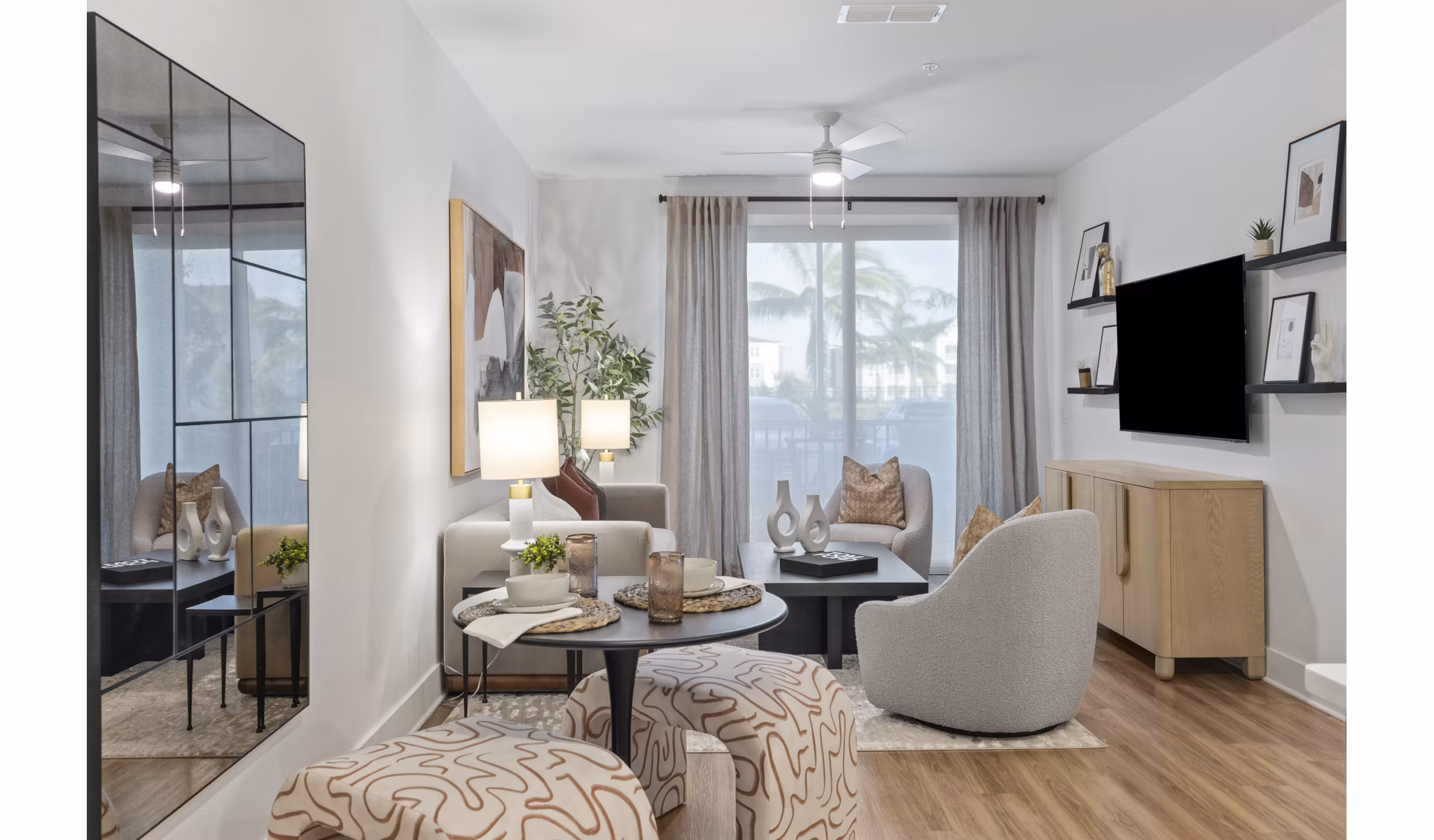 living room at The Hadley Apartments Apartments