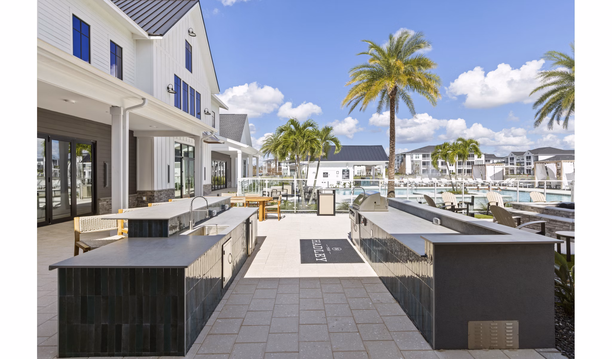 grill area at The Hadley Apartments Apartments