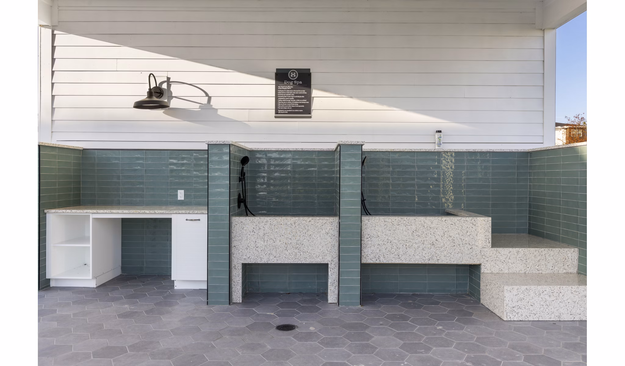 dog wash station at The Hadley Apartments Apartments