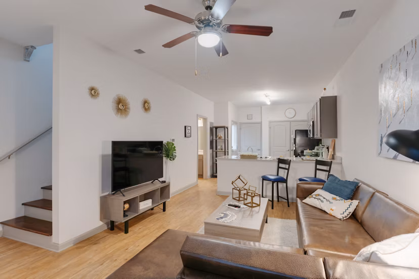 living room at The Grand at Carolina Forest Apartments