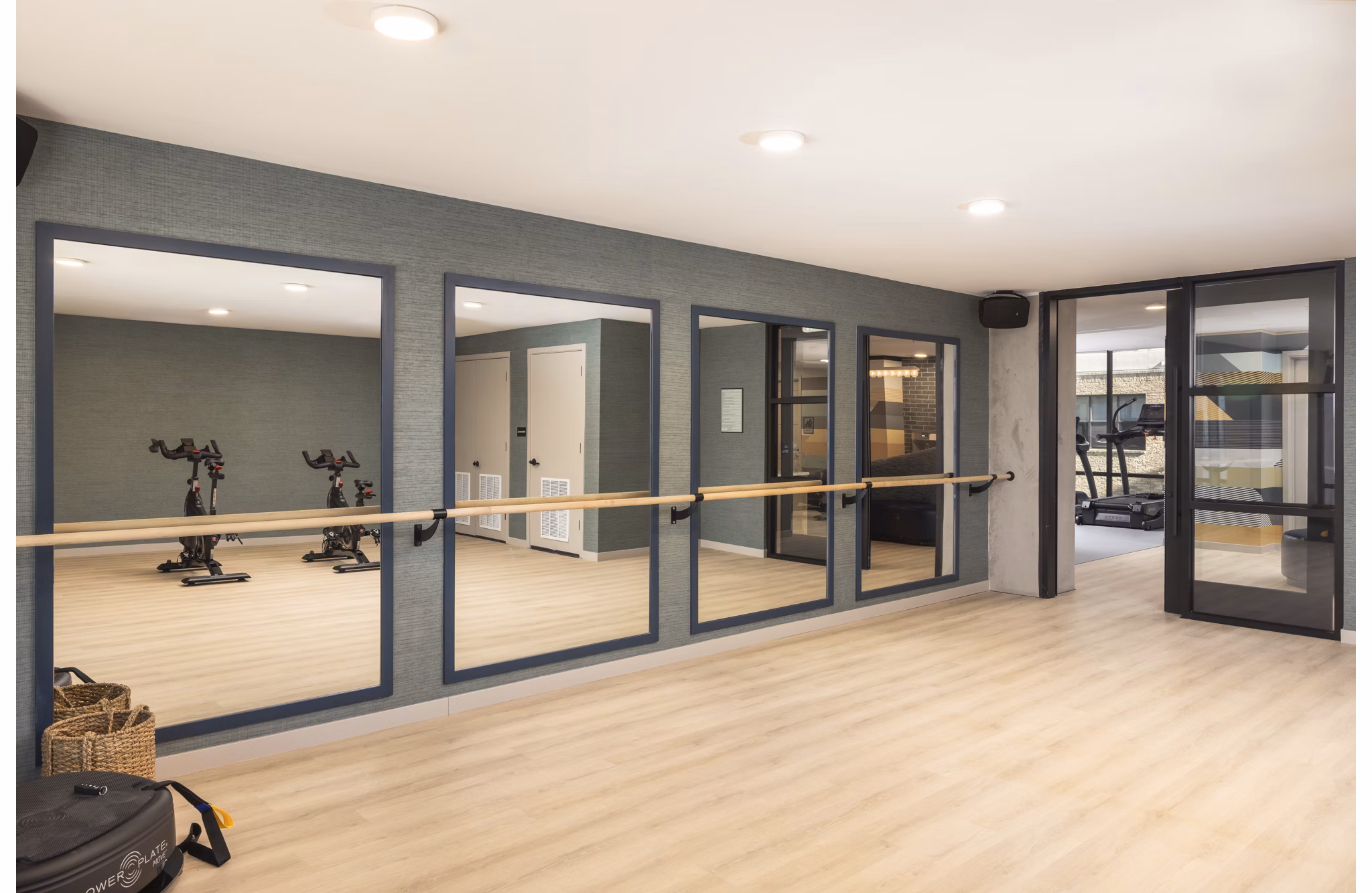 fitness center at Ensley Apartments