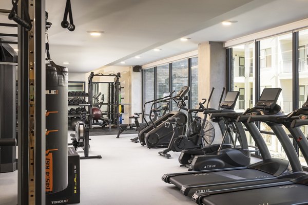 fitness center at Ensley Apartments