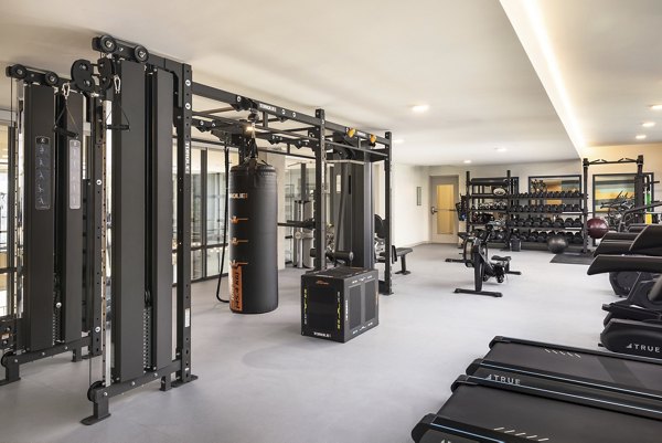 fitness center at Ensley Apartments