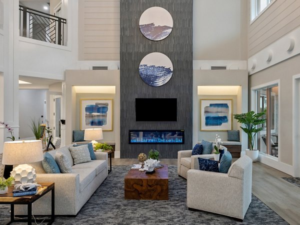 Clubhouse with modern design at Encore at Tradition Apartments