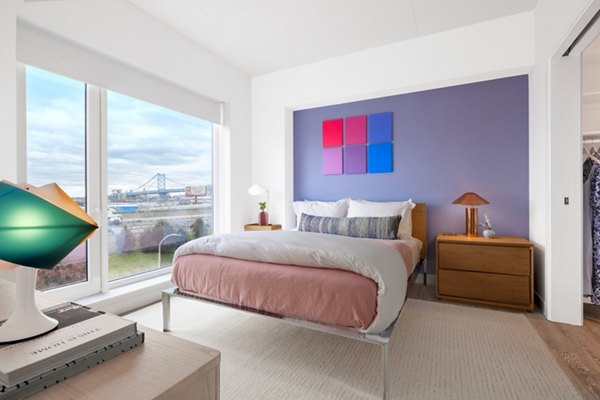 bedroom at The Noble Apartments