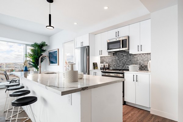 kitchen at The Noble Apartments