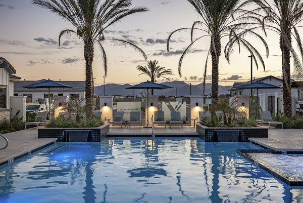 Rooftop pool with panoramic skyline views at Yardly Paradisi luxury apartments