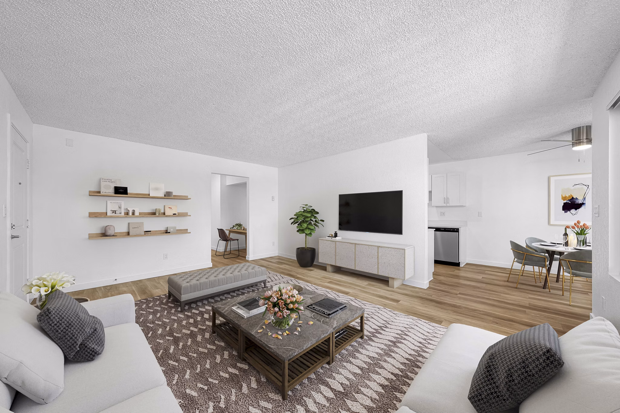 Living Room at Palmera Apartments