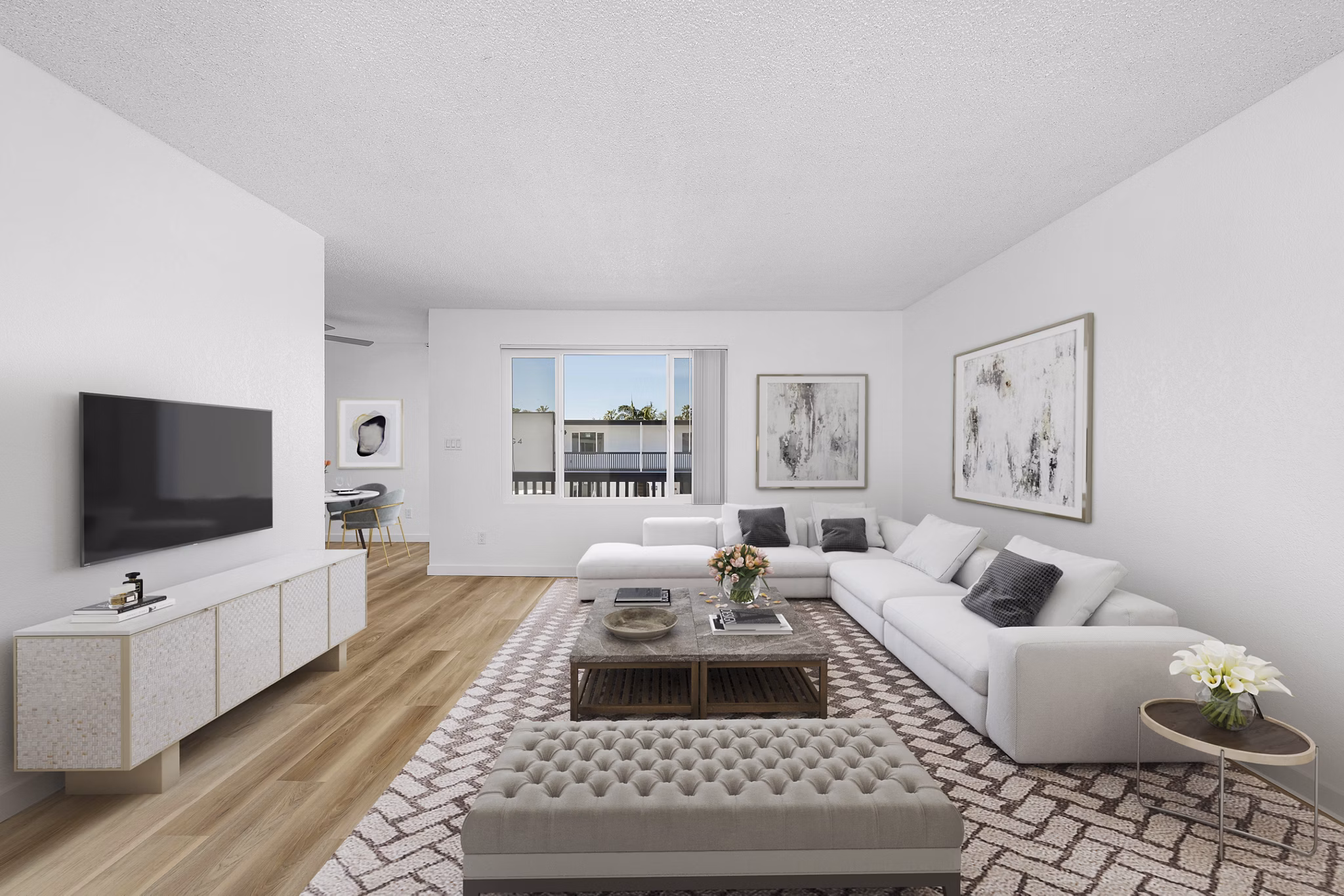 Living Room at Palmera Apartments