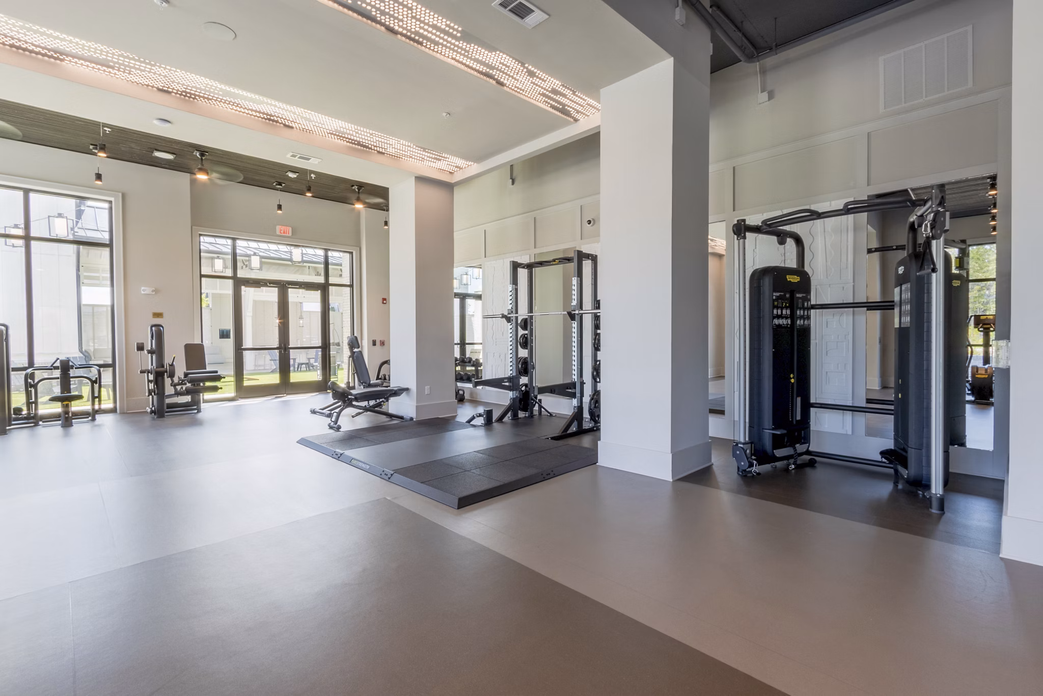 fitness center at Goddard Point Hope Apartments 