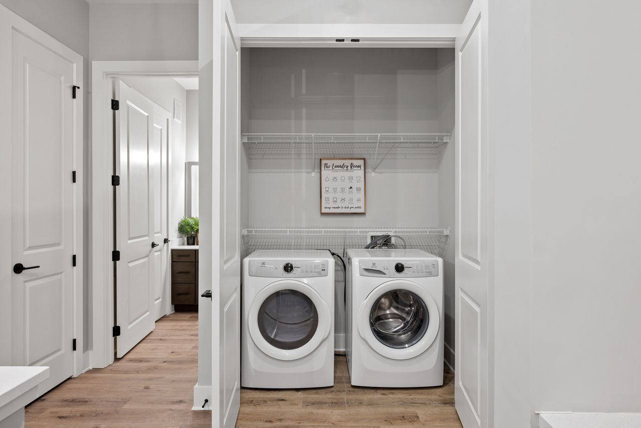 Laundry room at Goddard Point Hope