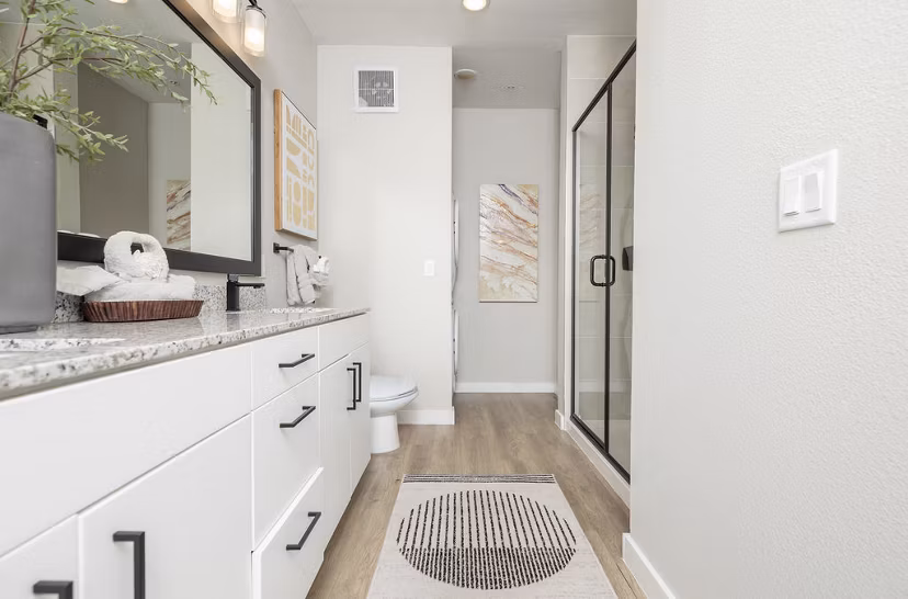 bathroom at Eleve Apartments 