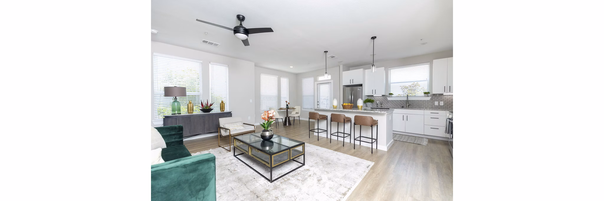 kitchen at Eleve Apartments 