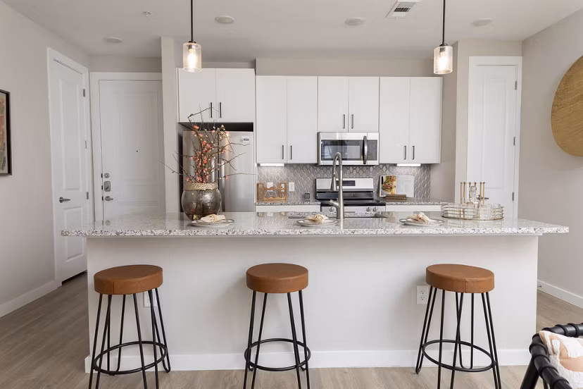 kitchen at Eleve Apartments 