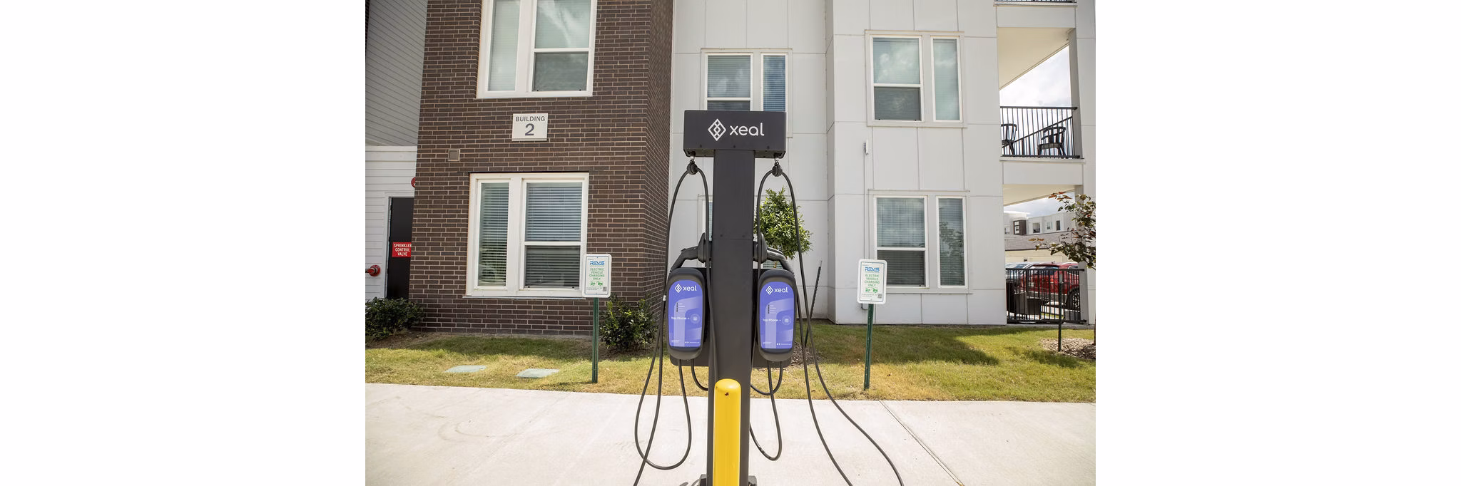 car charging station at Eleve Apartments 
