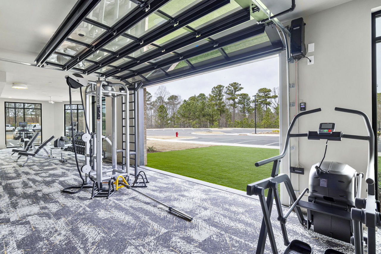 Gym at The Keaton At Brier Creek Apartments (2 of 3)