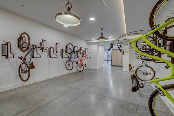 Secure bike storage facility at Camber Apartments, a modern feature for active residents