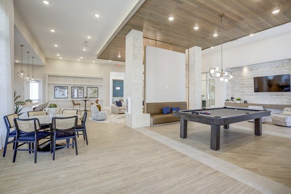 Elegant clubhouse featuring modern design at Alton Serenoa Apartments