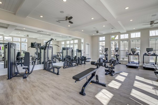 State-of-the-art fitness center at Alton Serenoa Apartments with modern equipment for residents
