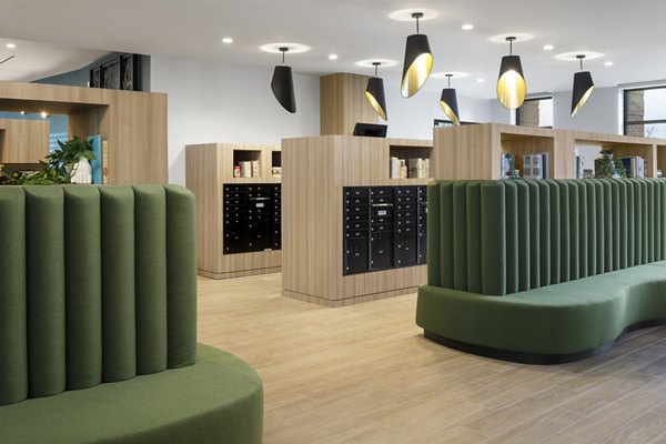 Elegant clubhouse with modern amenities at Atworth Apartments, a Greystar luxury residence