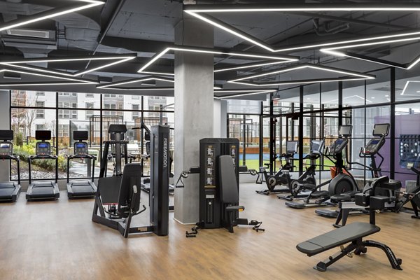 fitness center at Atworth Apartments