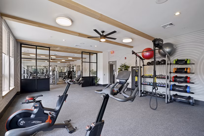 fitness center at Emerson II Apartments