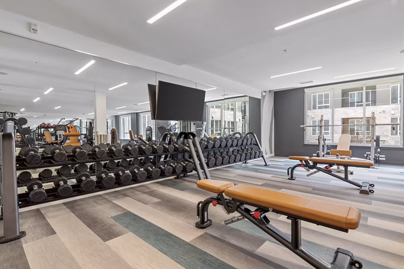 Fitness center with state-of-the-art equipment at Legacy at Fitz Apartments
