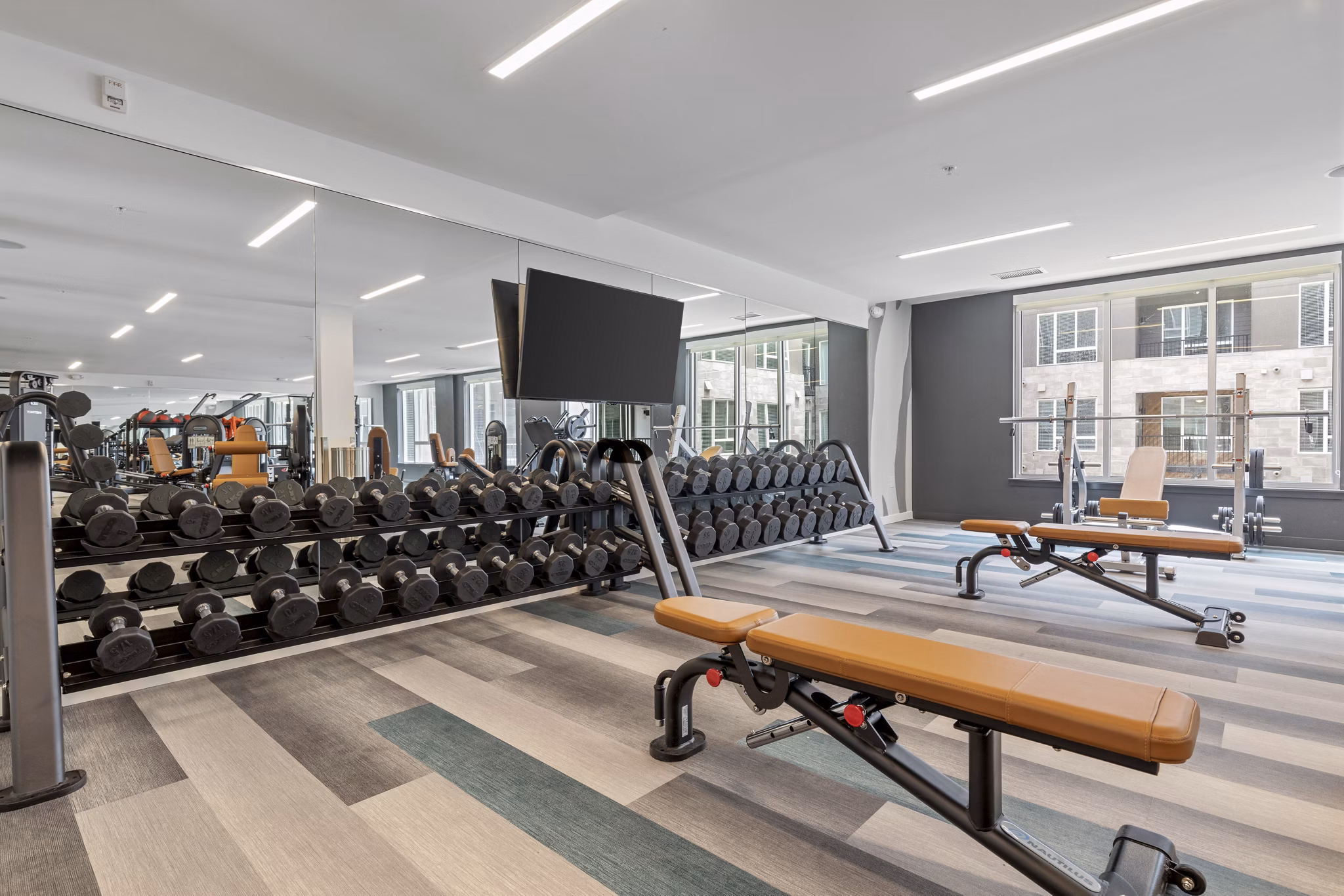 Fitness center with state-of-the-art equipment at Legacy at Fitz Apartments