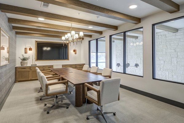 Modern meeting facility featuring state-of-the-art equipment at The Grayson Apartments