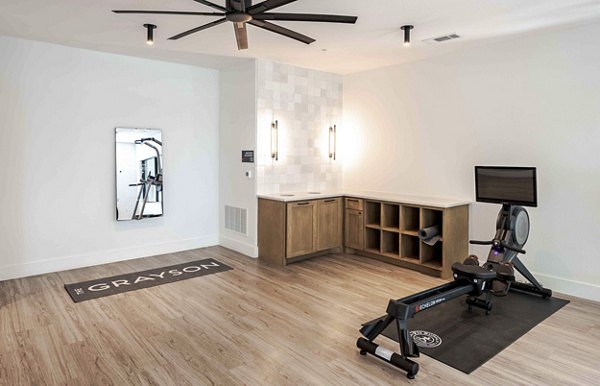 yoga/spin studio at The Grayson Apartments