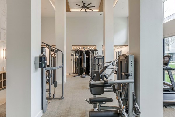 fitness center at The Grayson Apartments