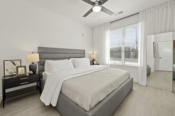 bedroom at Bowery West Apartments