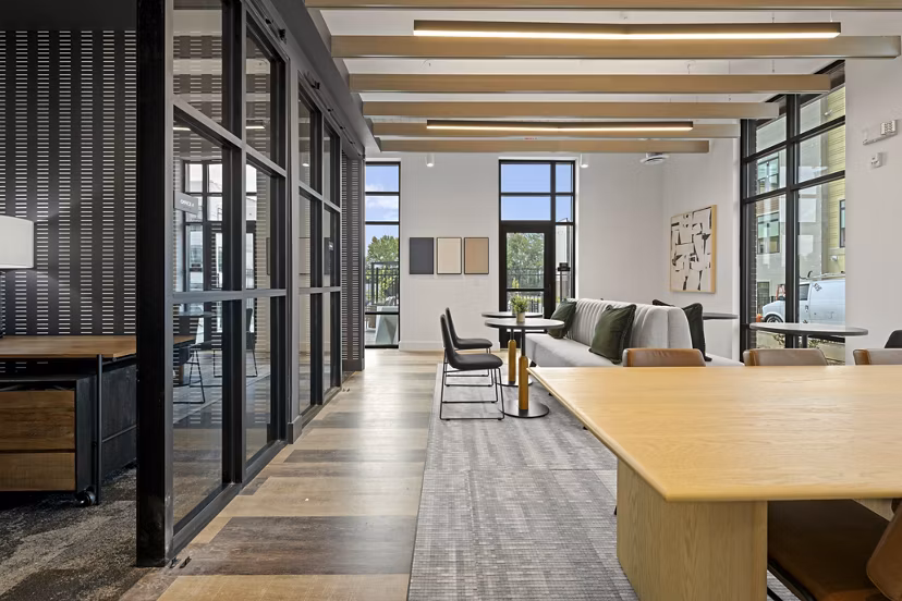 home office at Bowery West Apartments
